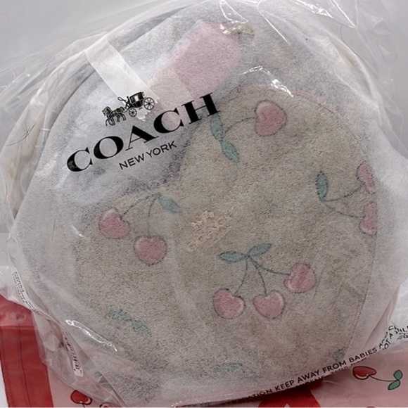 COACH Heart Crossbody In Signature Canvas With Heart Cherry Print - Picture 5 of 6